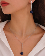 Sapphire Lariat Set