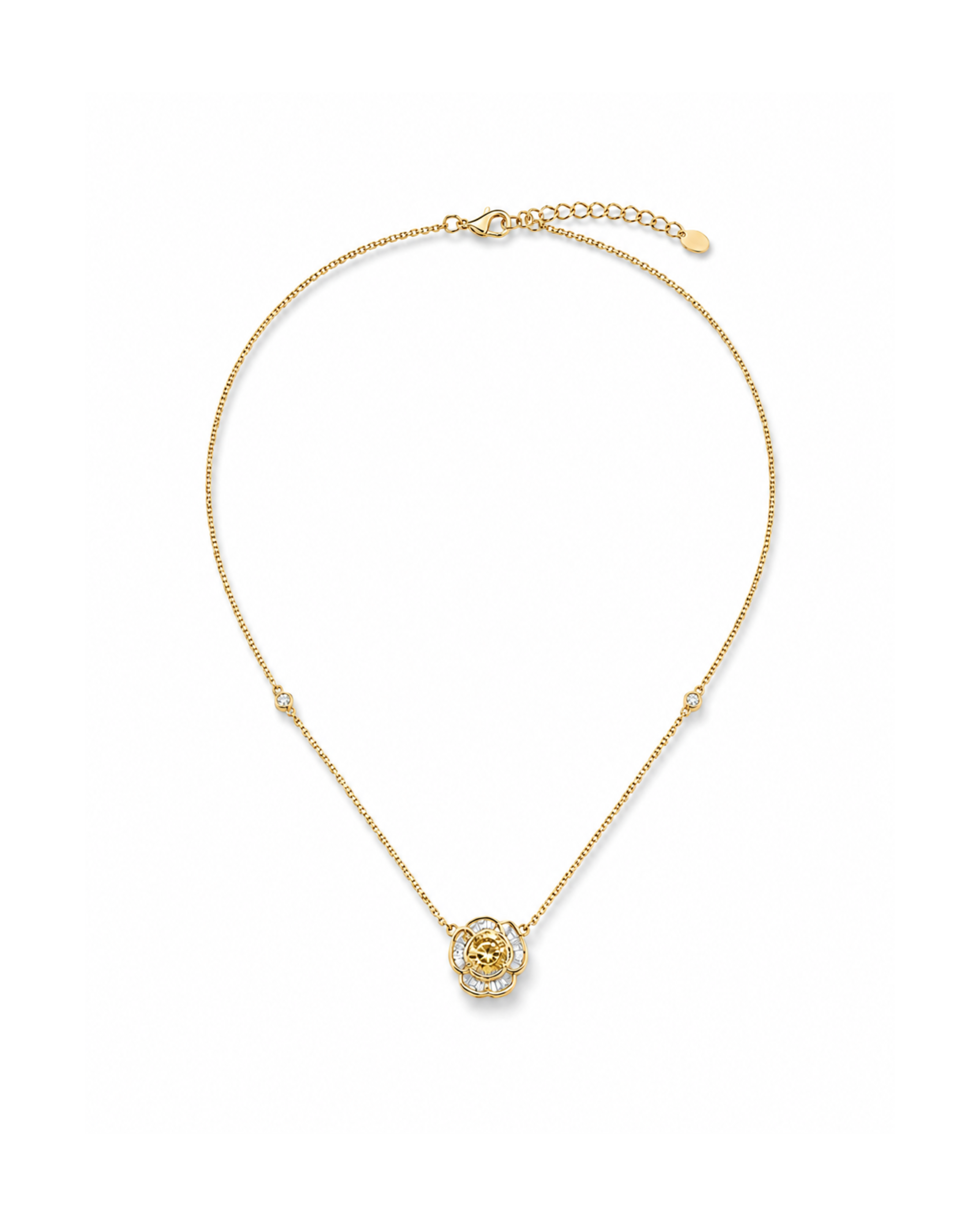 Golden Camellia Necklace
