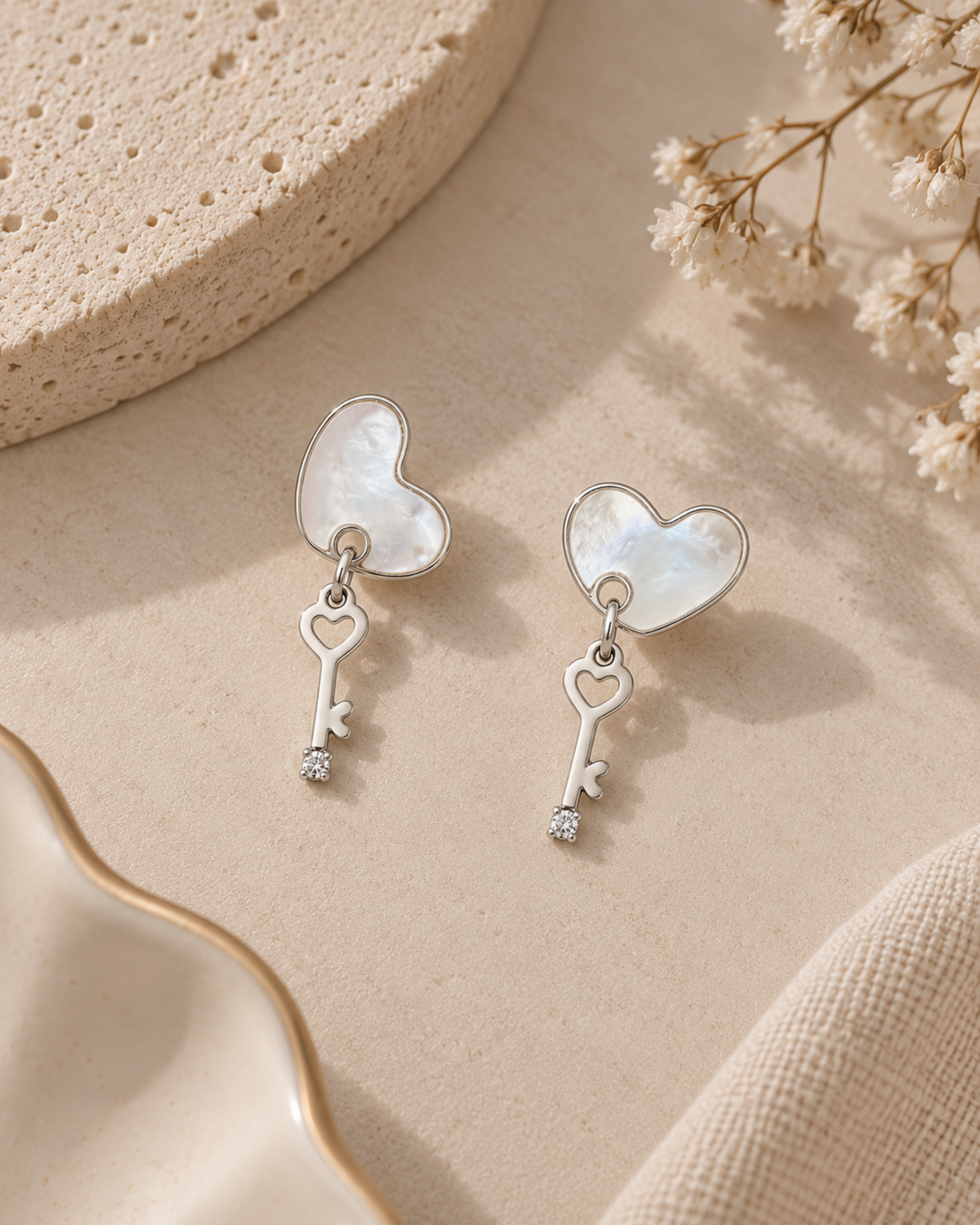The Secret Garden Key Earrings