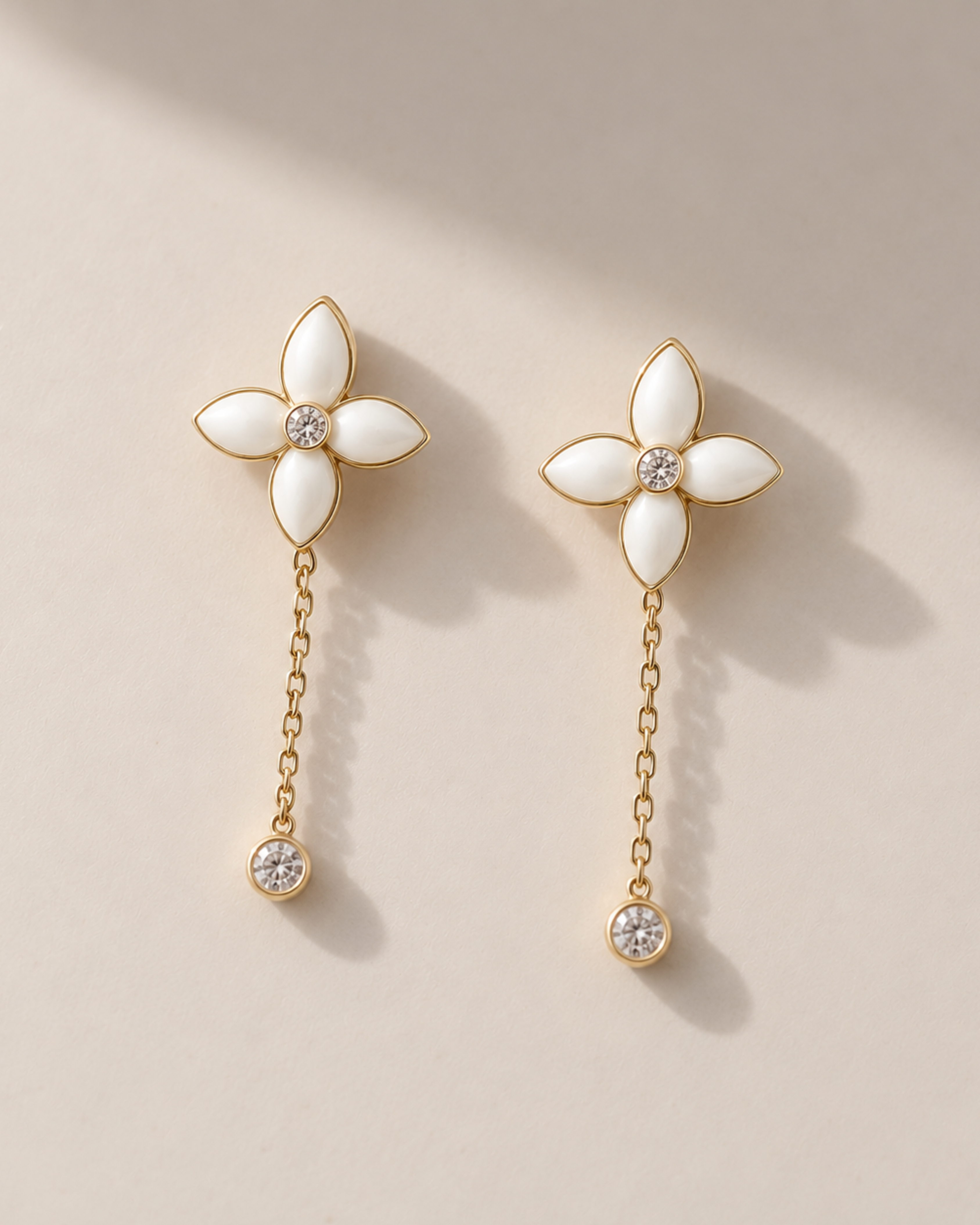 Blushing Petal Drop Earrings