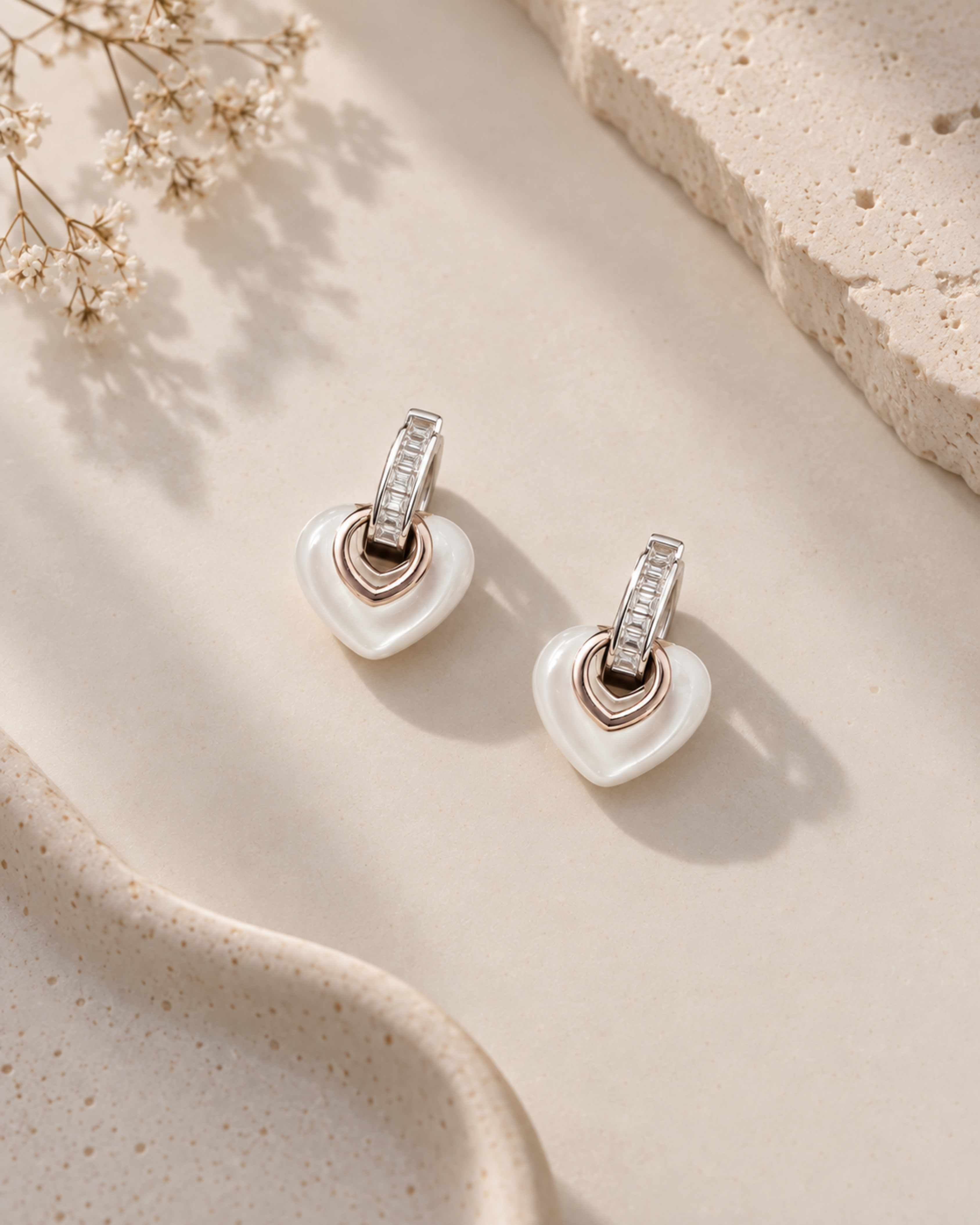 Lumina MOP Heart Earrings