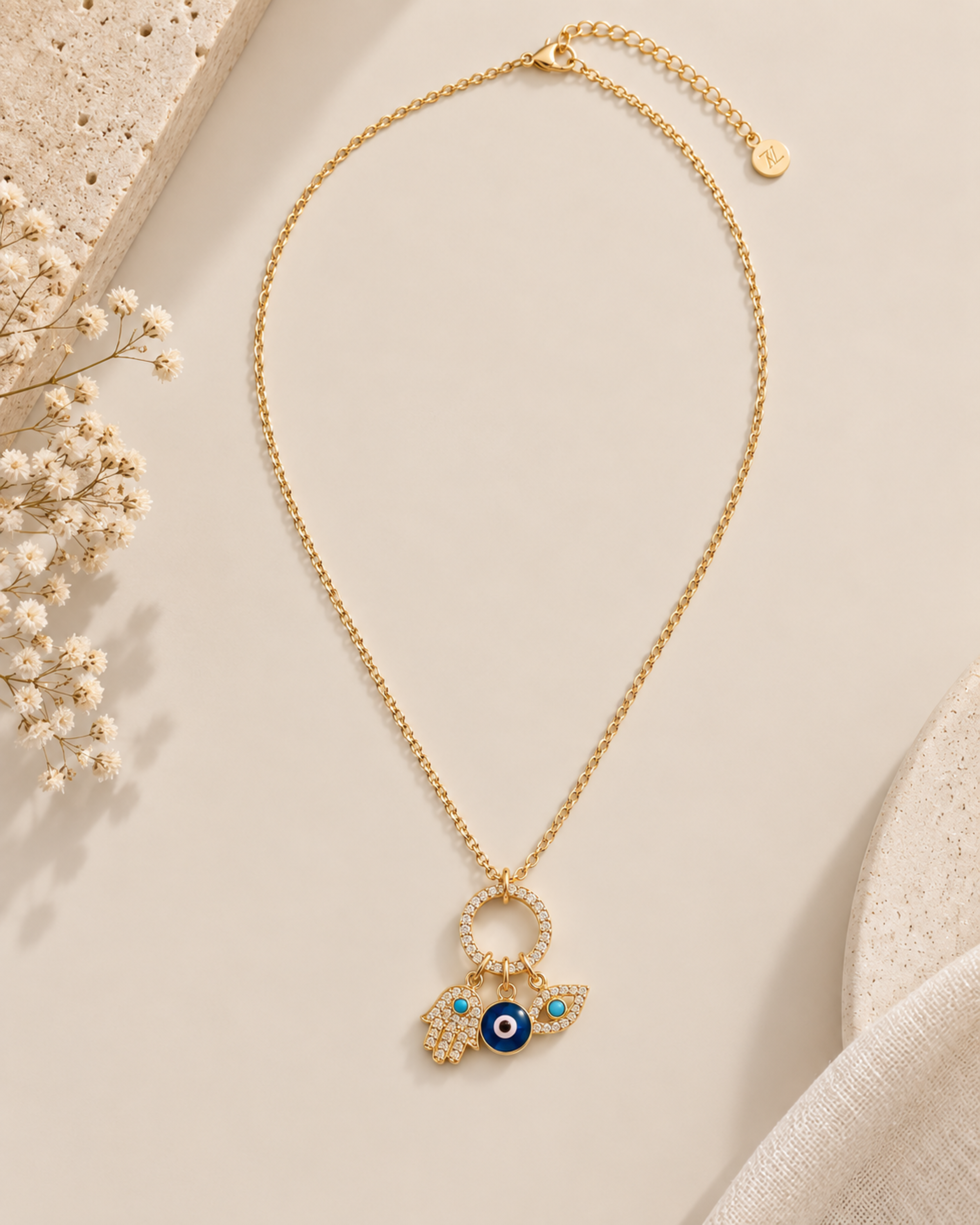 The Nazar & Hamsa Trinity Amulet