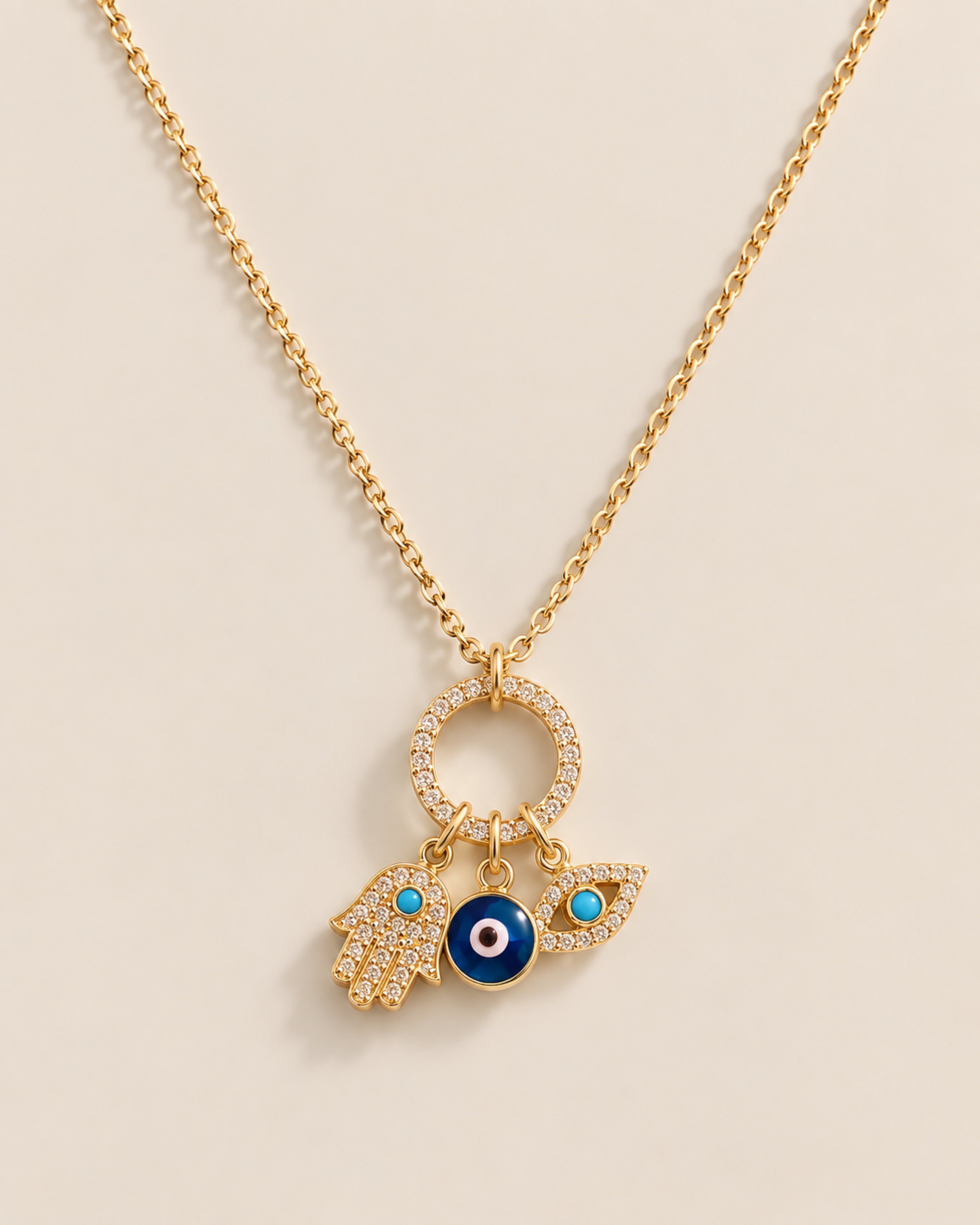 The Nazar & Hamsa Trinity Amulet
