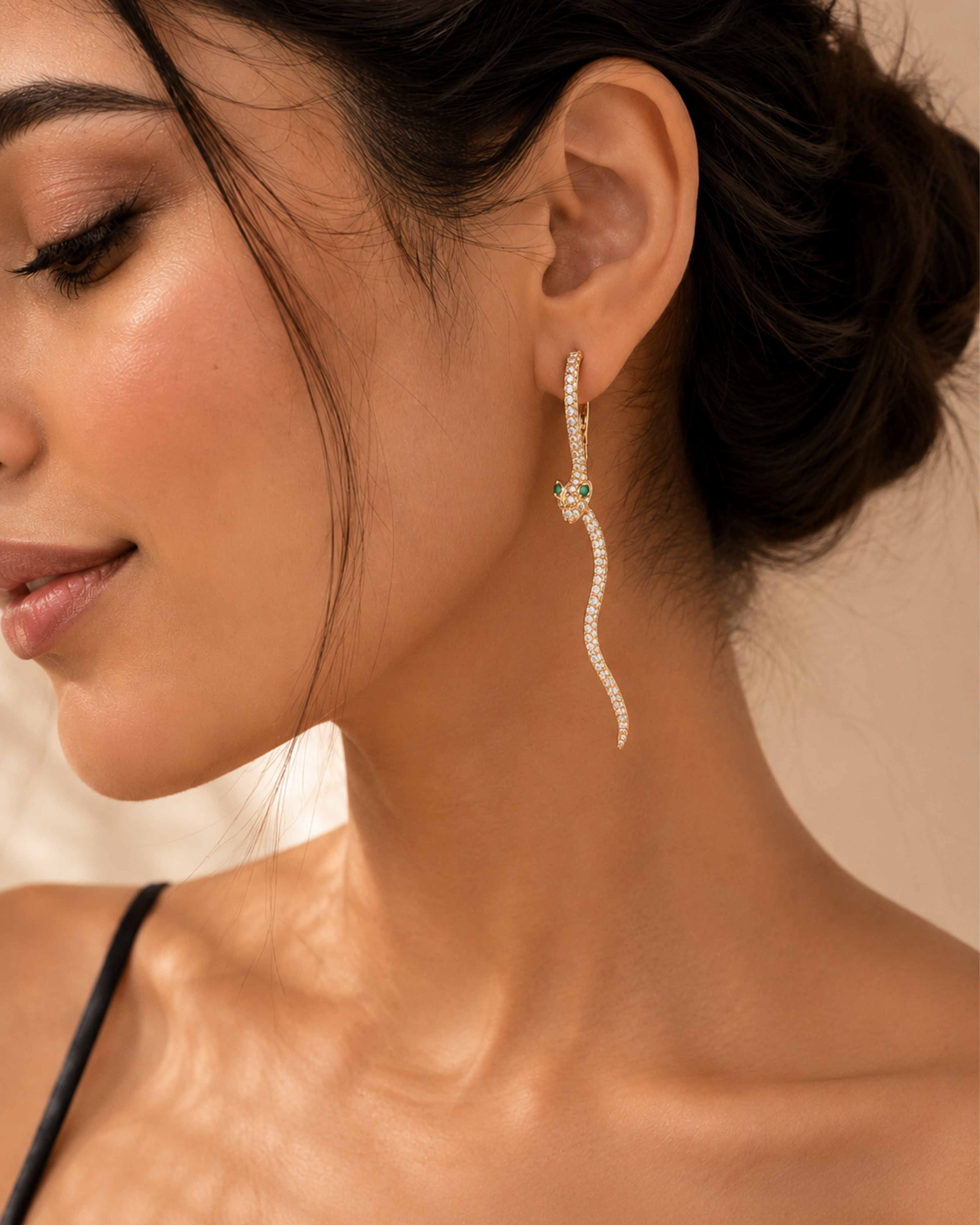 The Golden Medusa Dangles