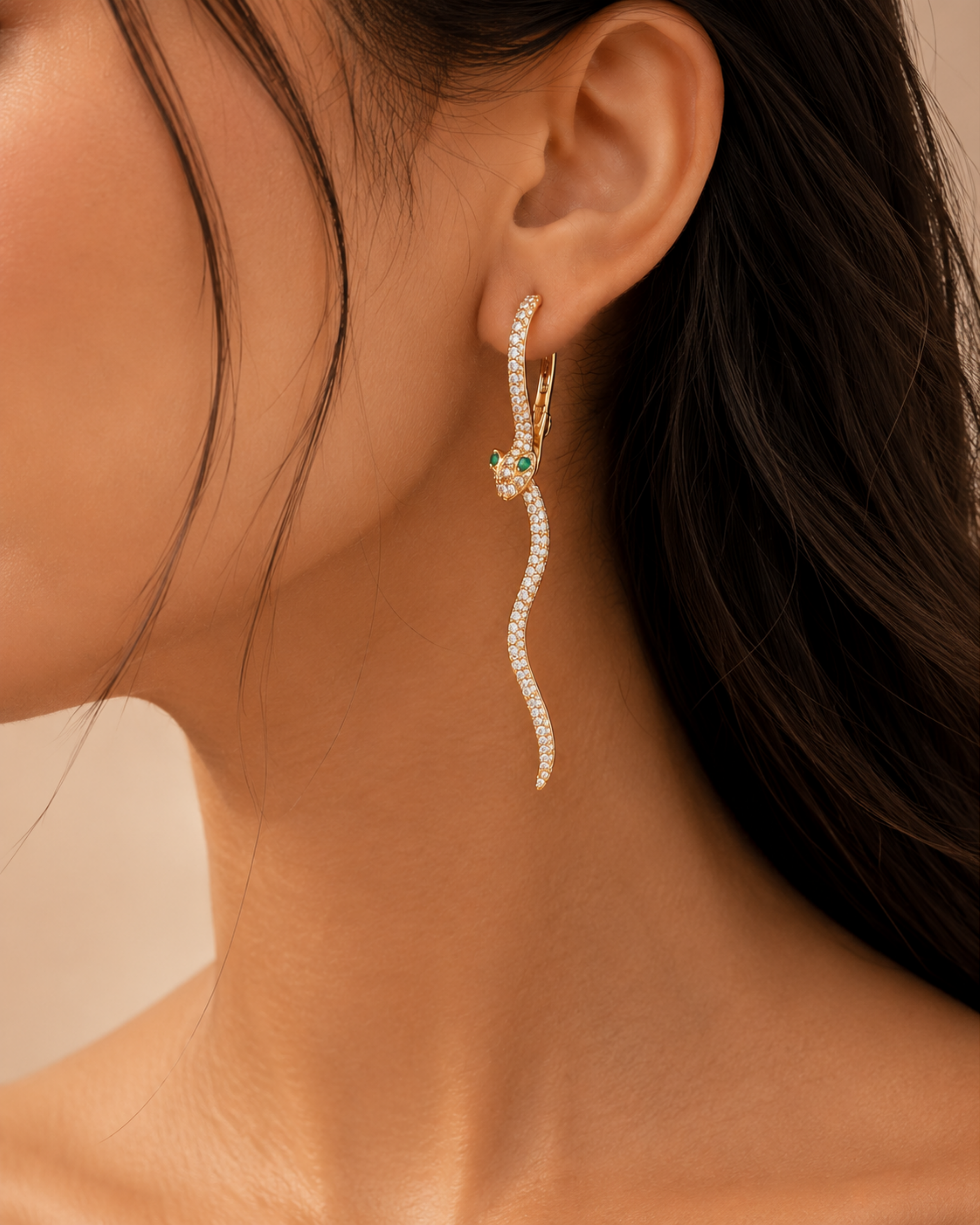 The Golden Medusa Dangles