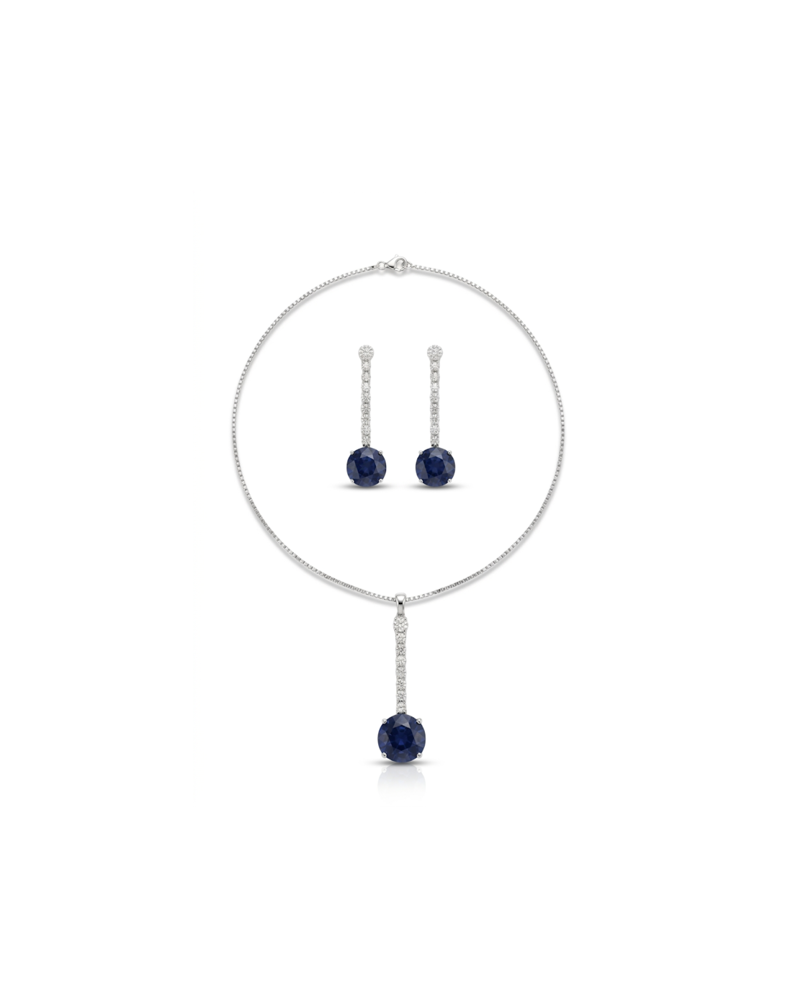 Sapphire Lariat Set