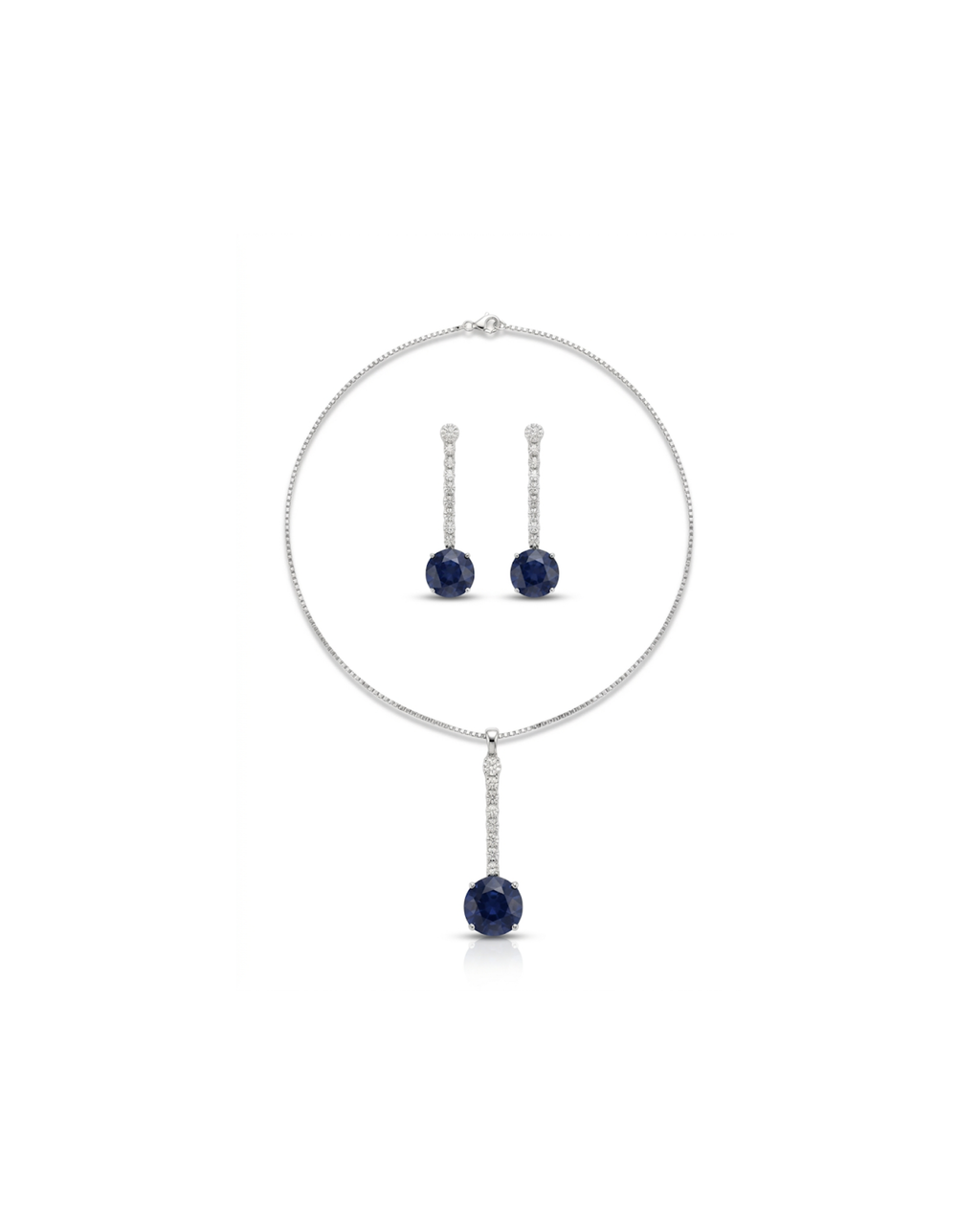 Sapphire Lariat Set