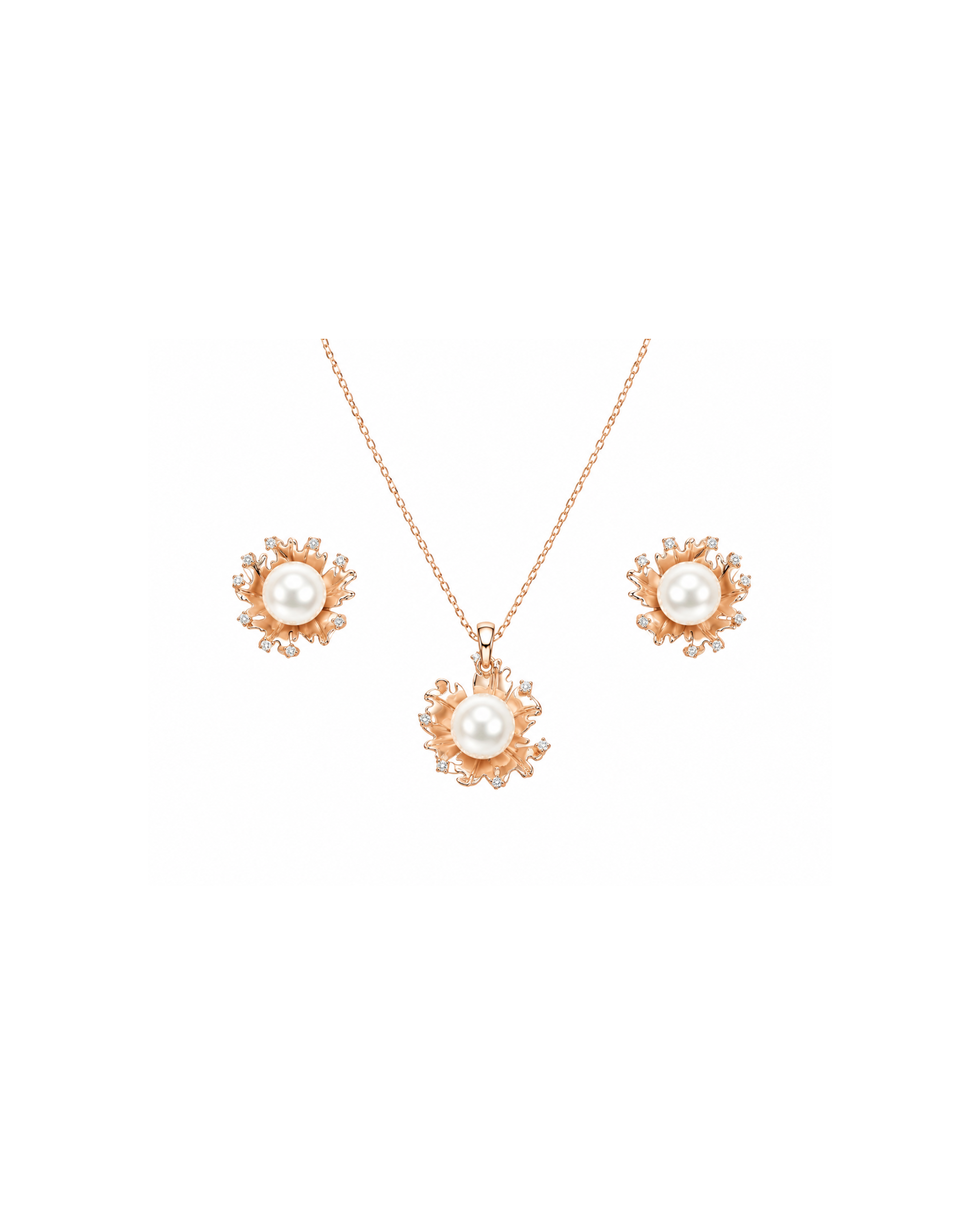 Rosé Bloom Pearl Set