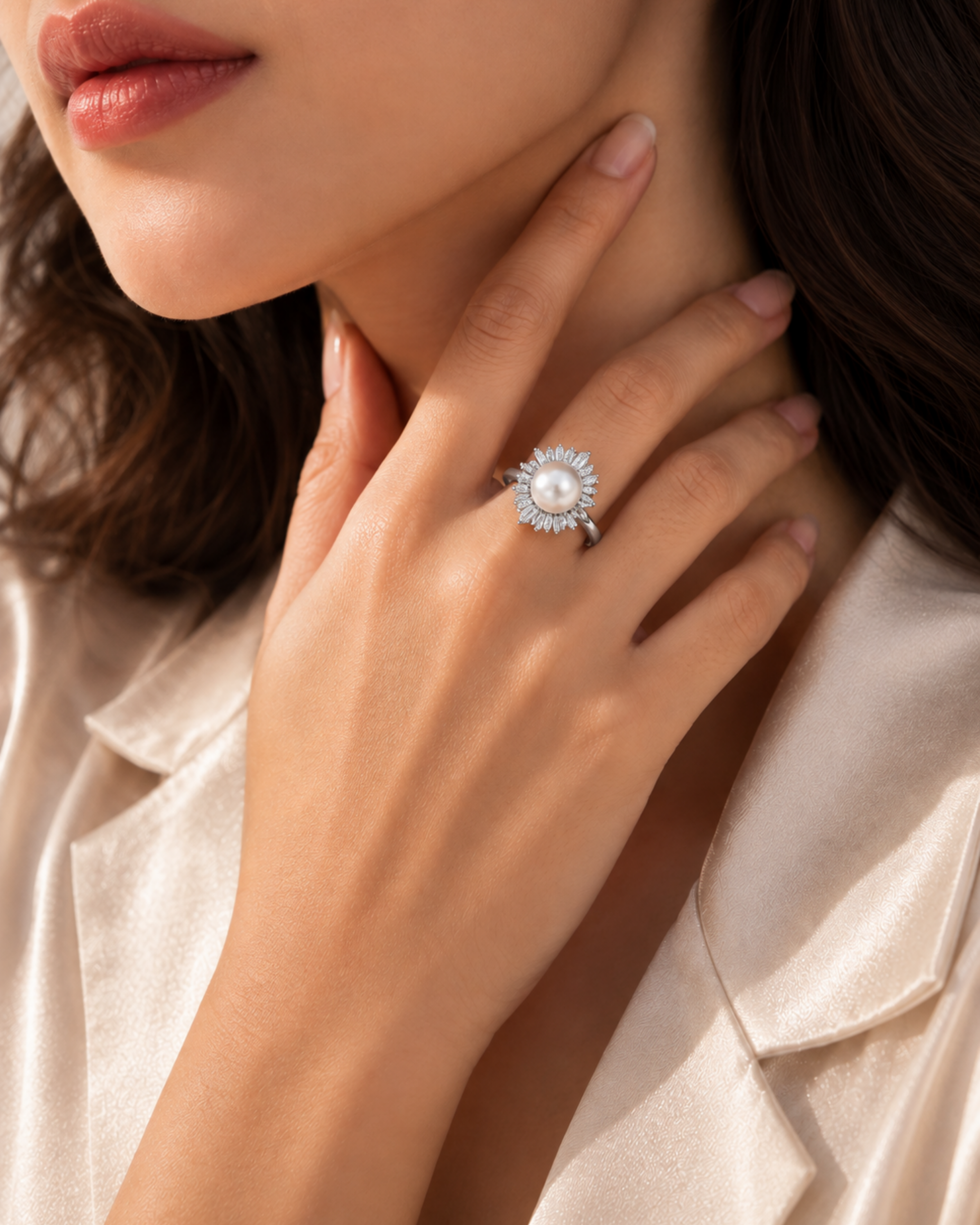 Golden Soleil Pearl Ring