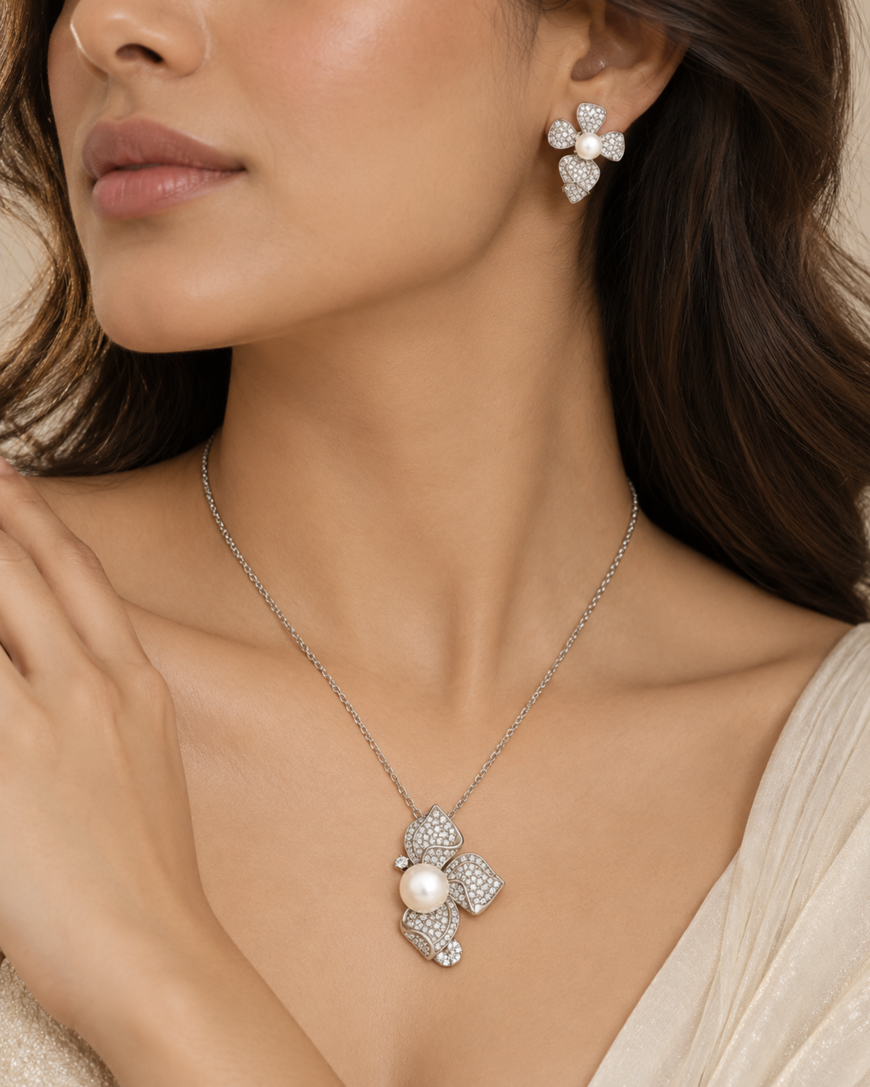 Botanica Blossom Pearl Pendant Set