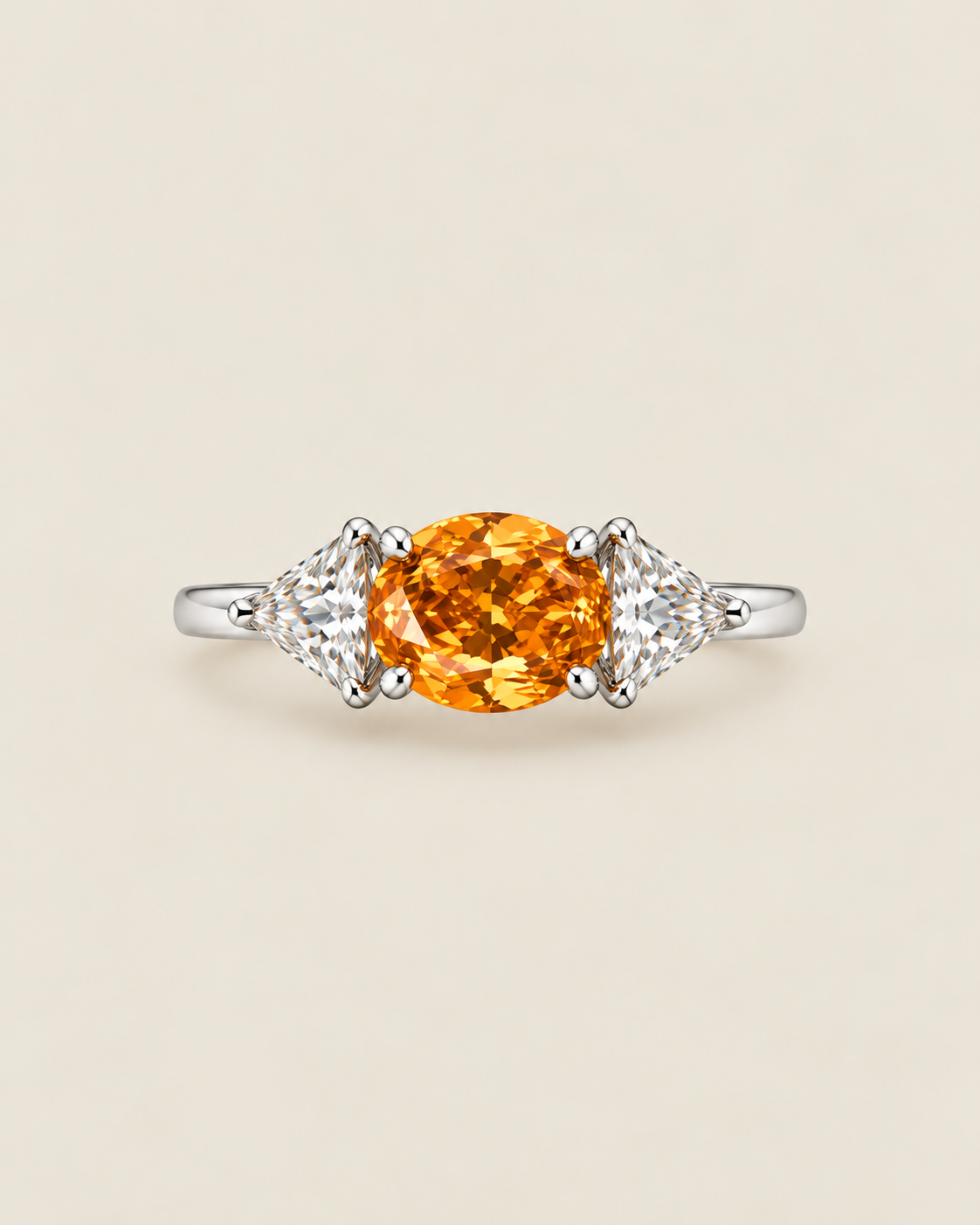 The Aurelia Champagne Trio Ring