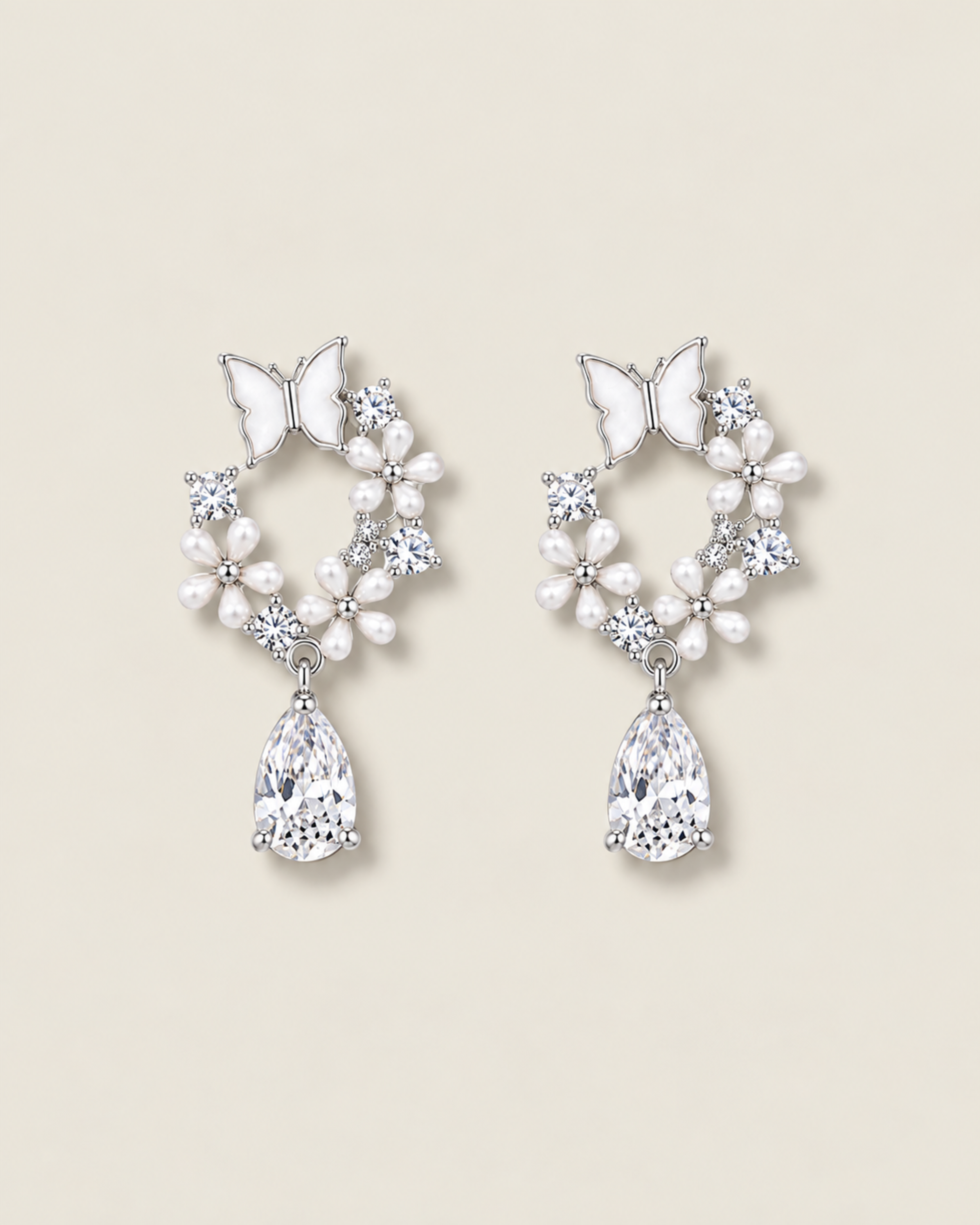 Petite Papillon Drop Earrings