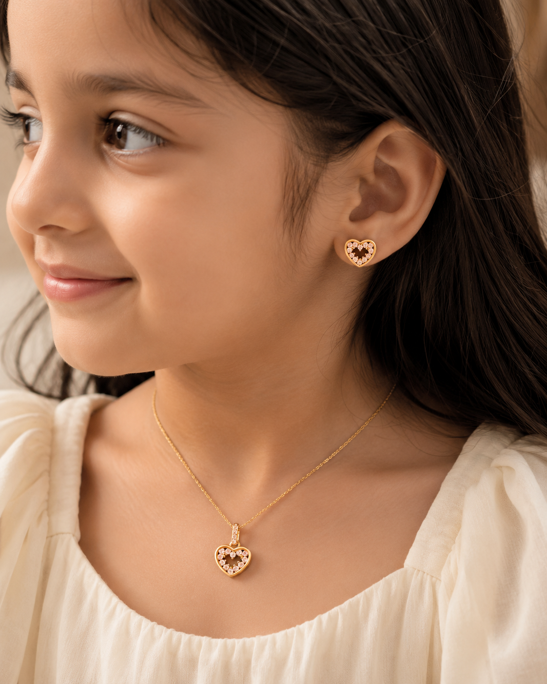 Little Love Heart Pendant Set